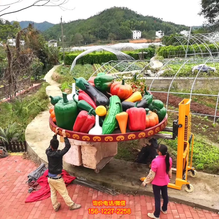 農(nóng)場大型玻璃鋼仿真彩繪蔬菜蔬菜景觀